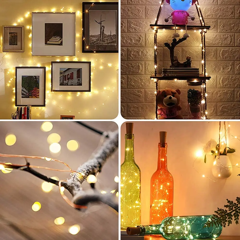 รูปสินค้า ไฟตกแต่งขวดไวน์ LED ลวดทองแดง สวยหรู
