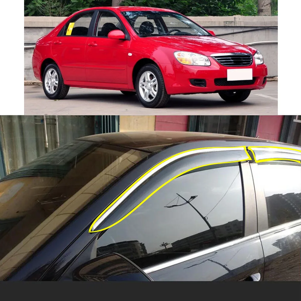 

Автомобильная наклейка, пластиковое оконное стекло, ветрозащитный козырек, защита от дождя/солнца для KIA Cerato Sedan 2007 2008 2009-2010 2011-2012 2013-2015