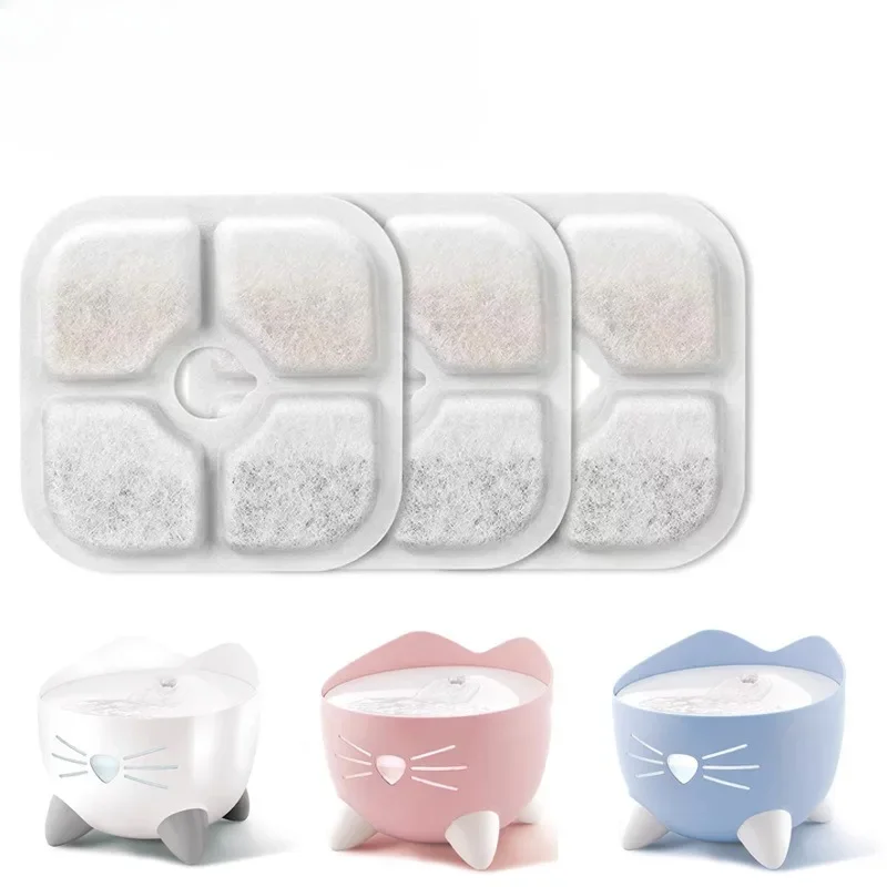 Pet Water Fountain 6pcs/12pcs Replacement Filters Triple Filtration System for PIXI Dispenser