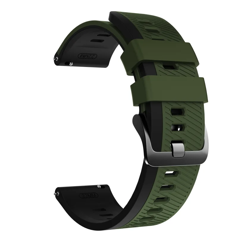 Premium 22mm Silicone Watch Strap in Black