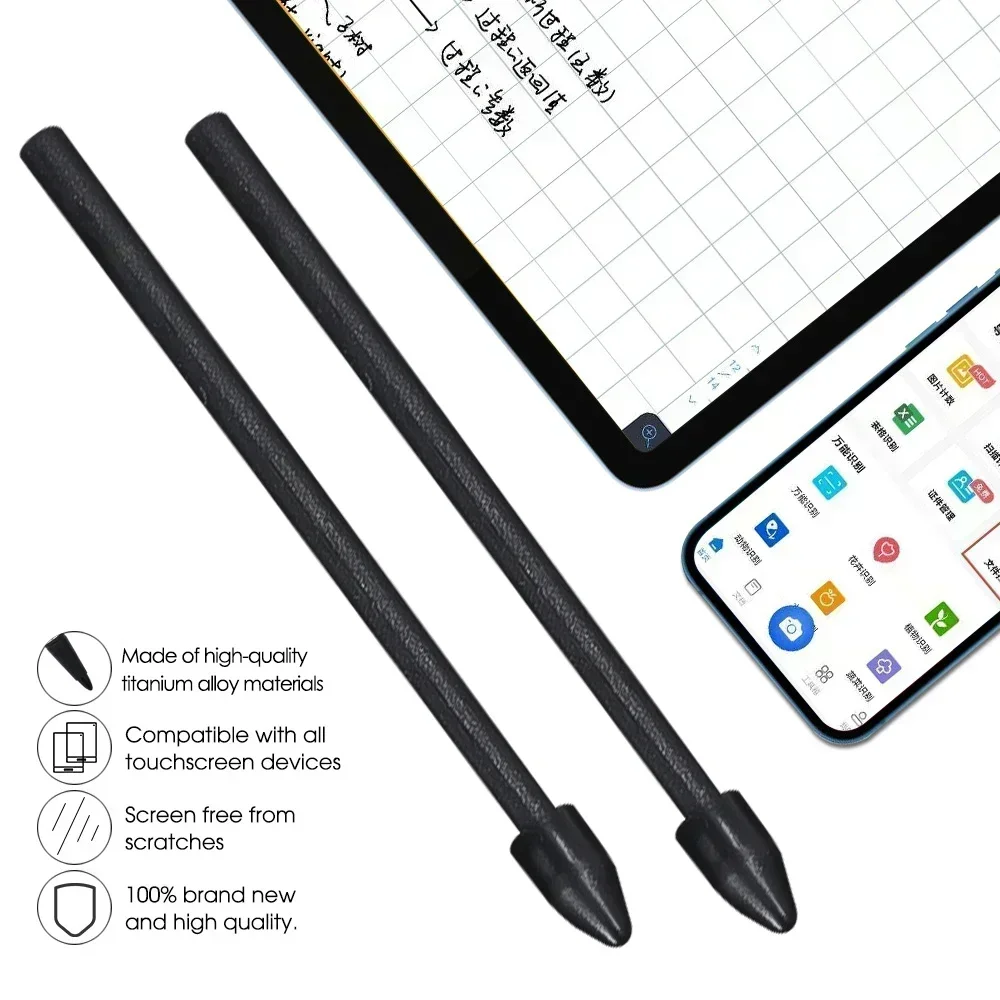 Premium Touch Stylus Replacement Nibs with Clip for Tablets and Smartphones