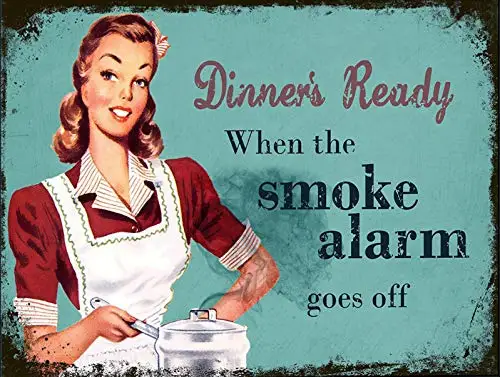 

Dinners Ready Decor Signs 8x12 Inch Metal Tin Sign