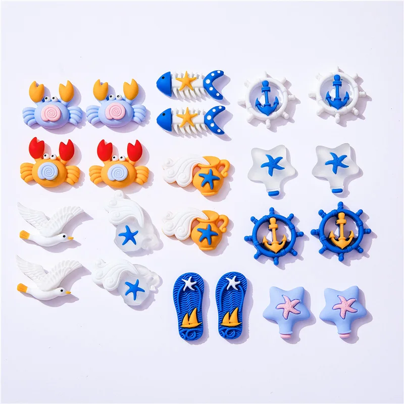10 stücke Marine Beach Style Krabben Float Flasche Pantoffel Miniatur Flatback Scrap booking Verzierungen DIY Handwerk Home Dekoration
