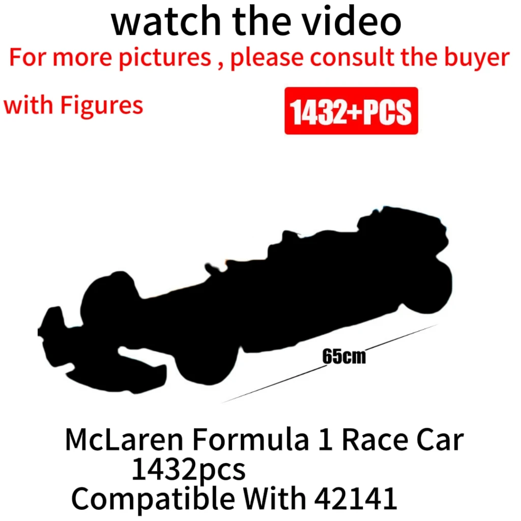 

High-tech Compatible 42141 McLarened Formula 1 Race Car Model Buiding Block City Vehicle Bricks Kits Toys For Children
