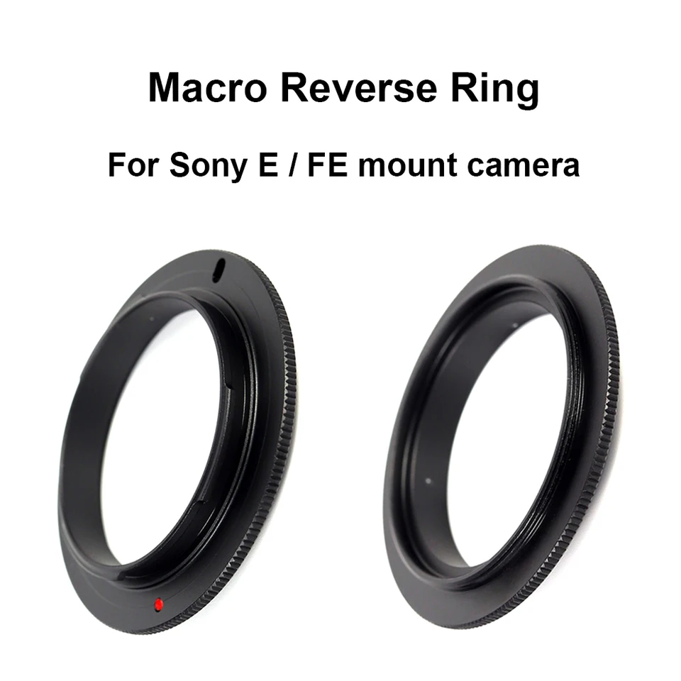 Anello Inversione Macro 55mm Per Obiettivi Sony E Mount (A7, A5000, NEX-6, Ecc.)