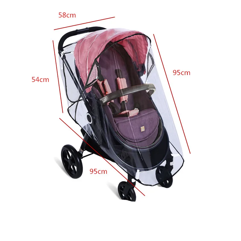 Stroller Cover Rain Cover for Baby Strollers Raincoat Universal Baby Carriage Soft  for Toddler Umbrella Stroller Accessories baby trend expedition double jogger stroller accessories	 Baby Strollers