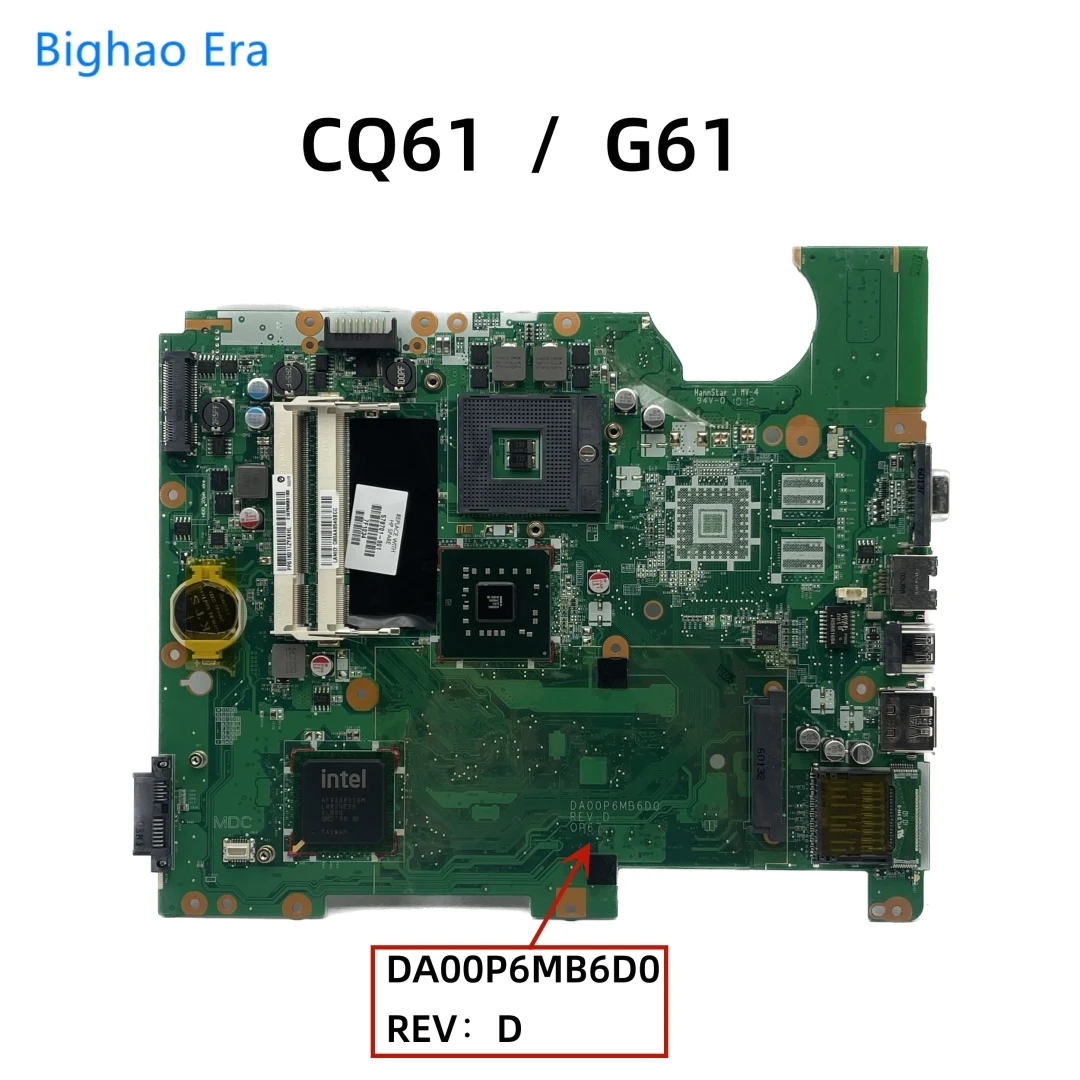 

DA00P6MB6D0 For HP Compaq CQ61 G61 Laptop Motherboard With GL40/GM45 Chipset UMA DDR2 578002-001 578701-001 (Free CPU+Heatsink))