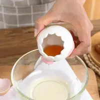 Séparateur de petits poussins drôle, séparateur de jaune d'œufs blanc adapté en céramique, œufs de dessin animé créatifs, outils de cuisine, accessoire de cuisine à domicile 2