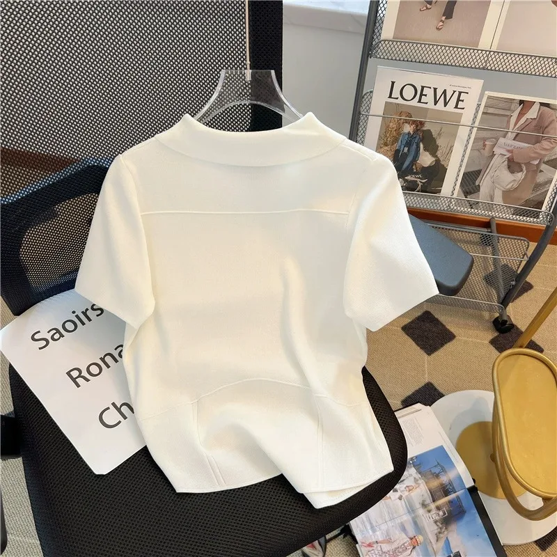 New golf wear ladies summer short sleeves women summer short sleeves slim and breathable