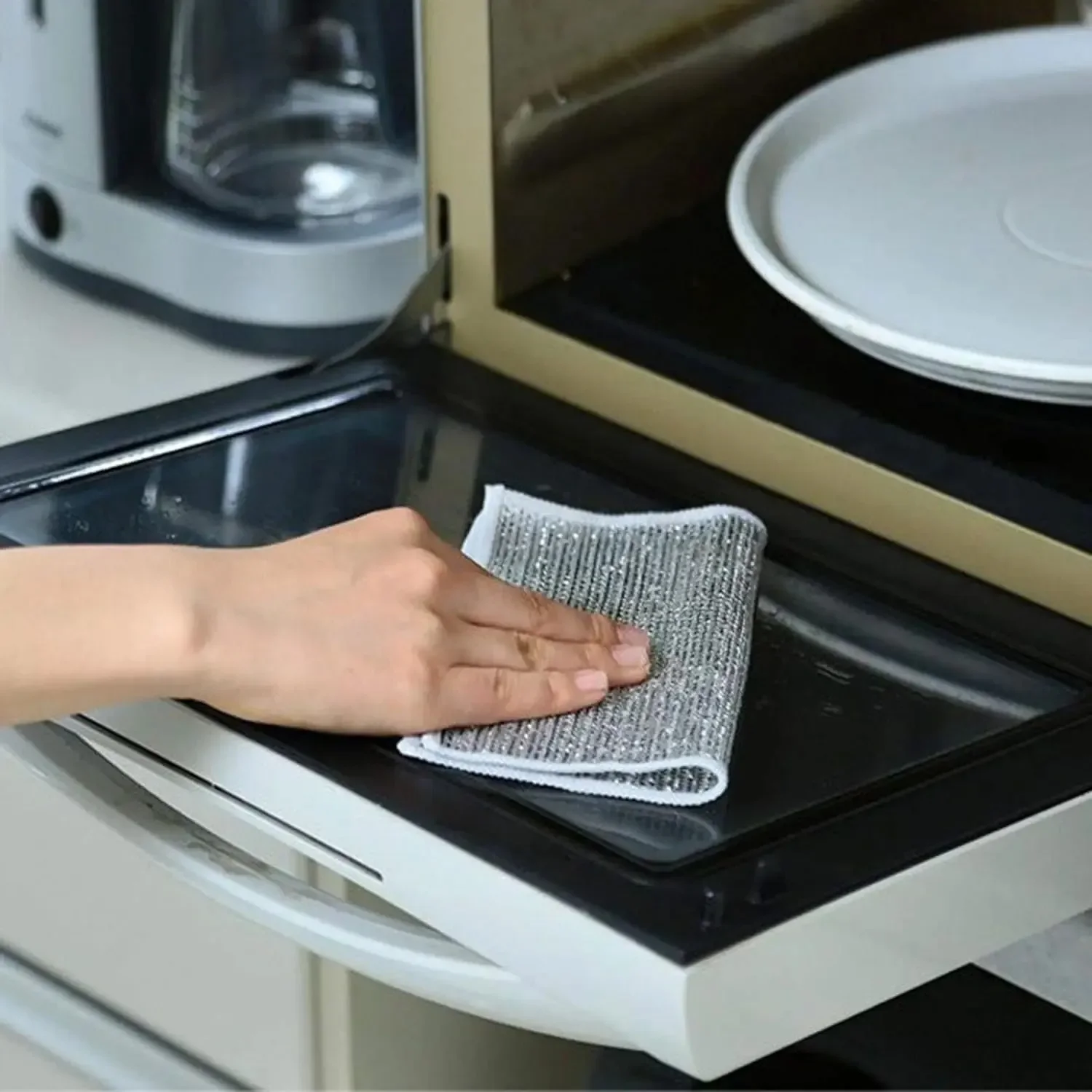 Magic Cleaning Cloth Metal Steel Wire Dish Pot Washdishing Cloths Kitchen Rags Clean Tools Thickened Double -sided Cloth Gadgets