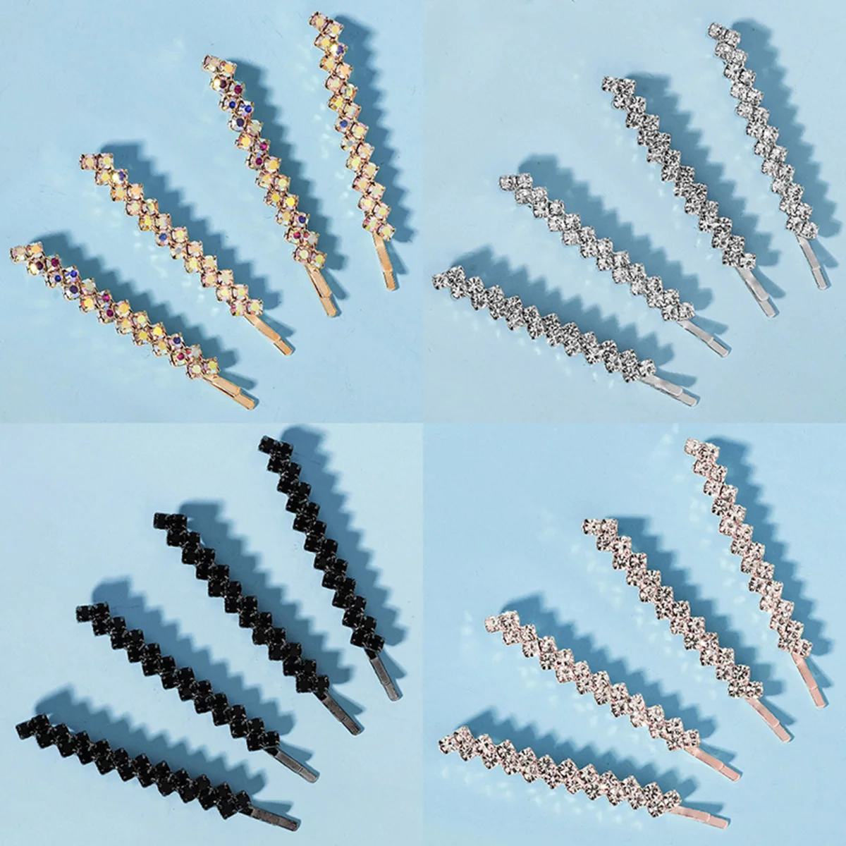 4 teile/los Kristall Frauen Haar Ornamente Haar Clips Mode Braut Barrettes Braut Haar Schmuck Zubehör