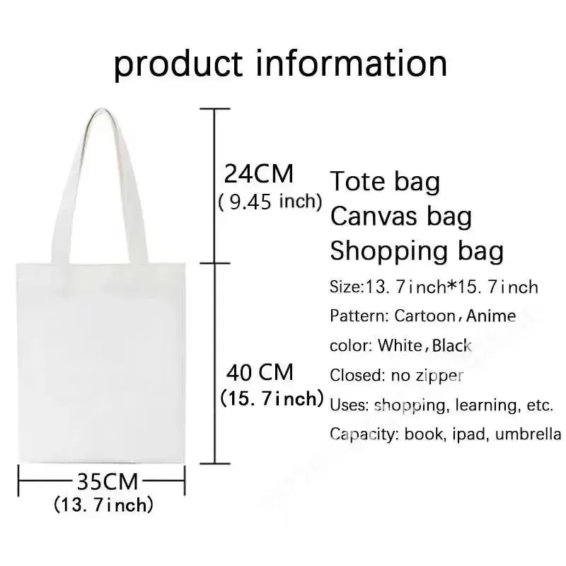 Bubu Dudu Anime Tote Bag Foldable Shopping Bag Tote Bag Aesthetic Fashion Canvas Reusable Shopping Bag Female 6