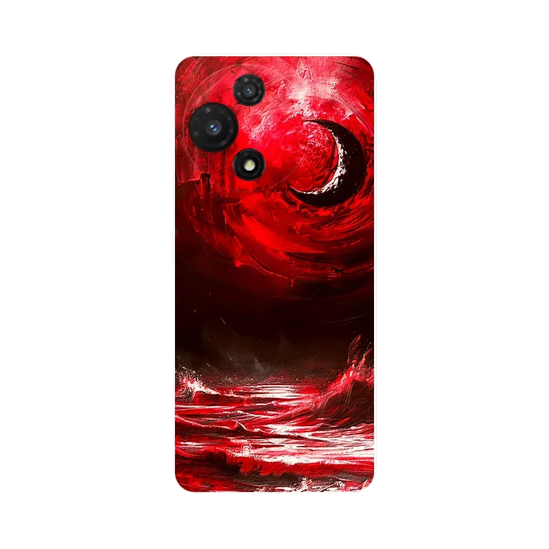 Stylish Soft Silicone Wolf Marble Flowers Phone Case Cover