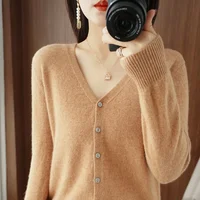 Women Cardigans 2025 Autumn Winter Single Breasted Knitwears Long Sleeve Warm Knit Cardigan Korean Fashion Spring casual Sweater - Image 4