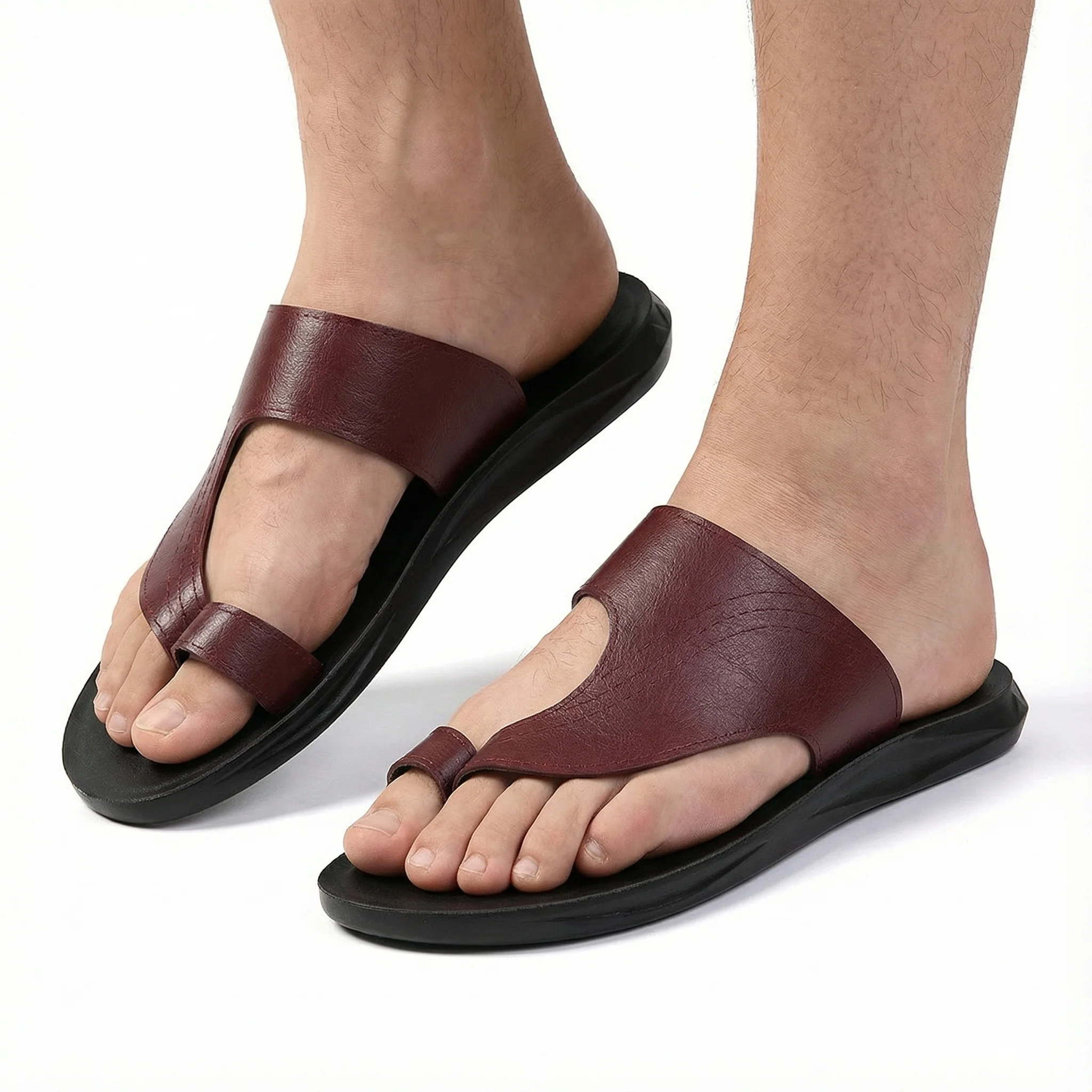 Flip-Flops for Men Summer Slippers New Arrival Comfortable Anti-Slip Cross-Border European Size Durable Toe-Strap Shoes for Men - 3