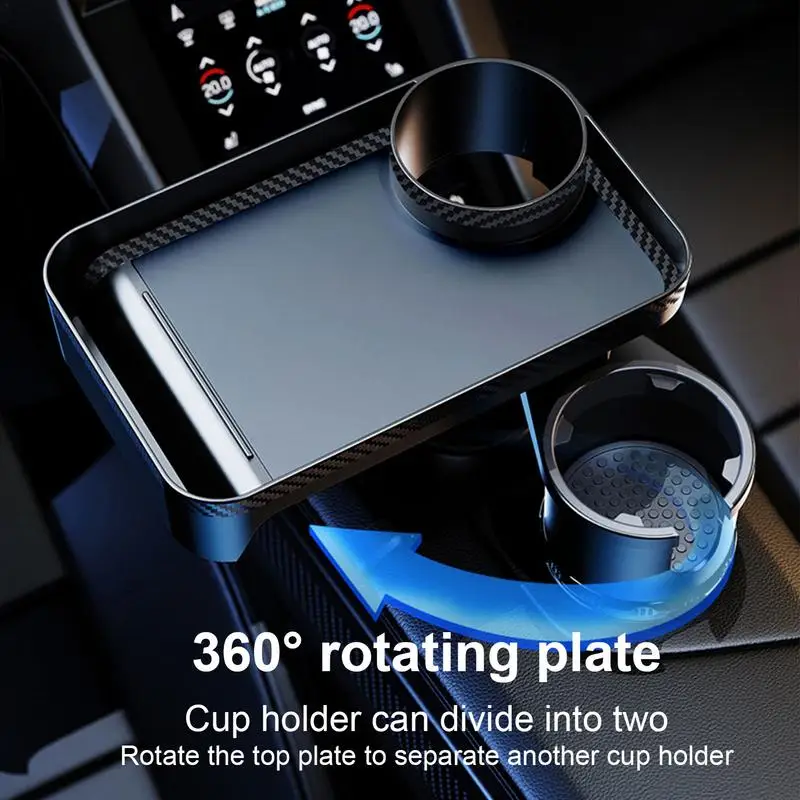 Car Cup Holder With Attachable Tray 360 Degree Swivel Adjustable Car Food  Eating Tray Table For Cup Holders Expander Dropship - AliExpress