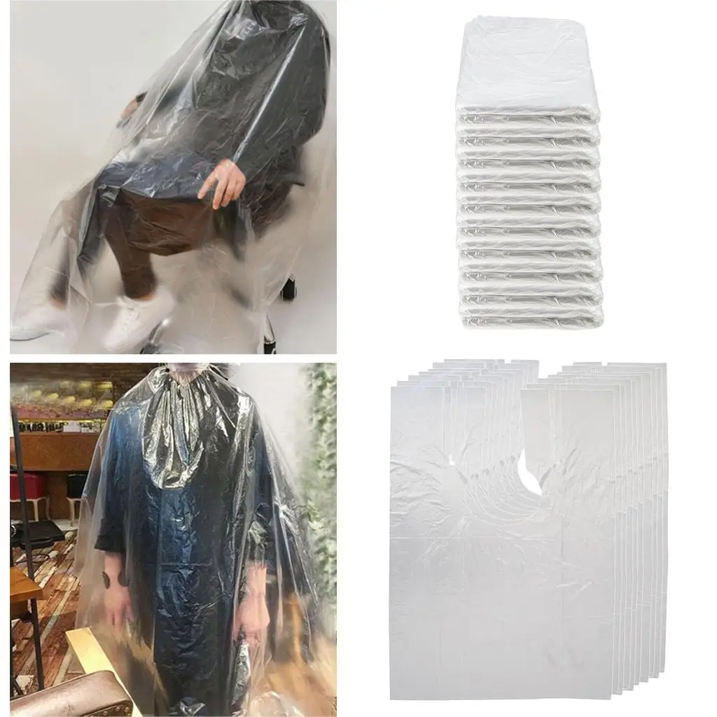 

1000 Large Disposable Hair Cutting Cape Gown Hairdressing Barber Cloth Bib