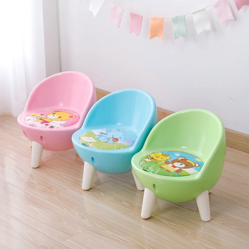 

Children's chair with call back, baby stool, household anti-skid plastic chair.