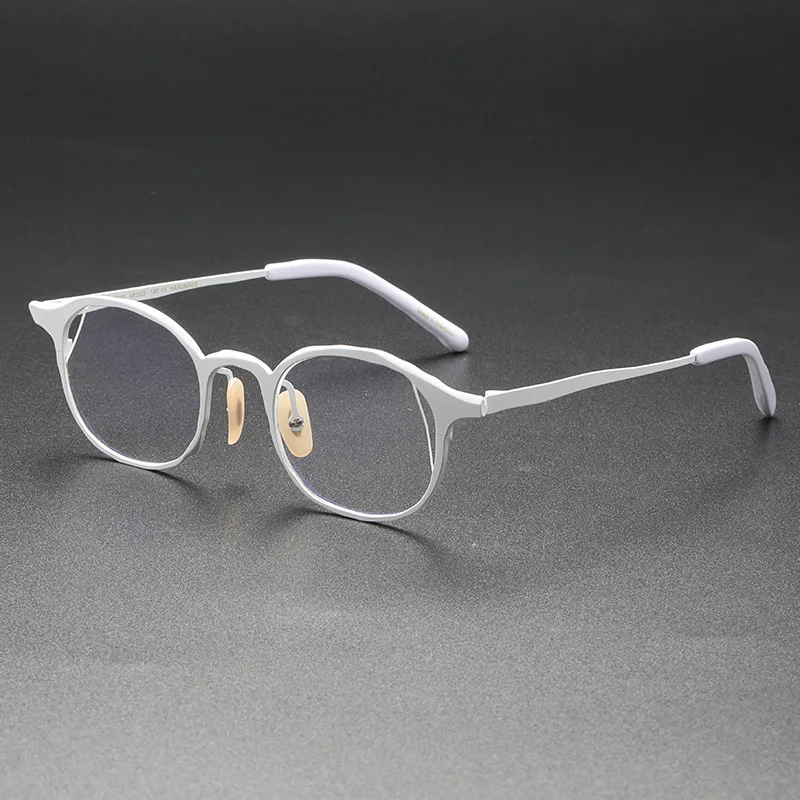 MM0065 Japanese Irregular Designer Brand Glasses Frames Pure Titanium Oval Prescription Red