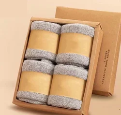 Men's Winter Merino Wool Warm Thick Snow Socks - 4 Pairs Pack - EU38-46 (4Pairs Light Gray)