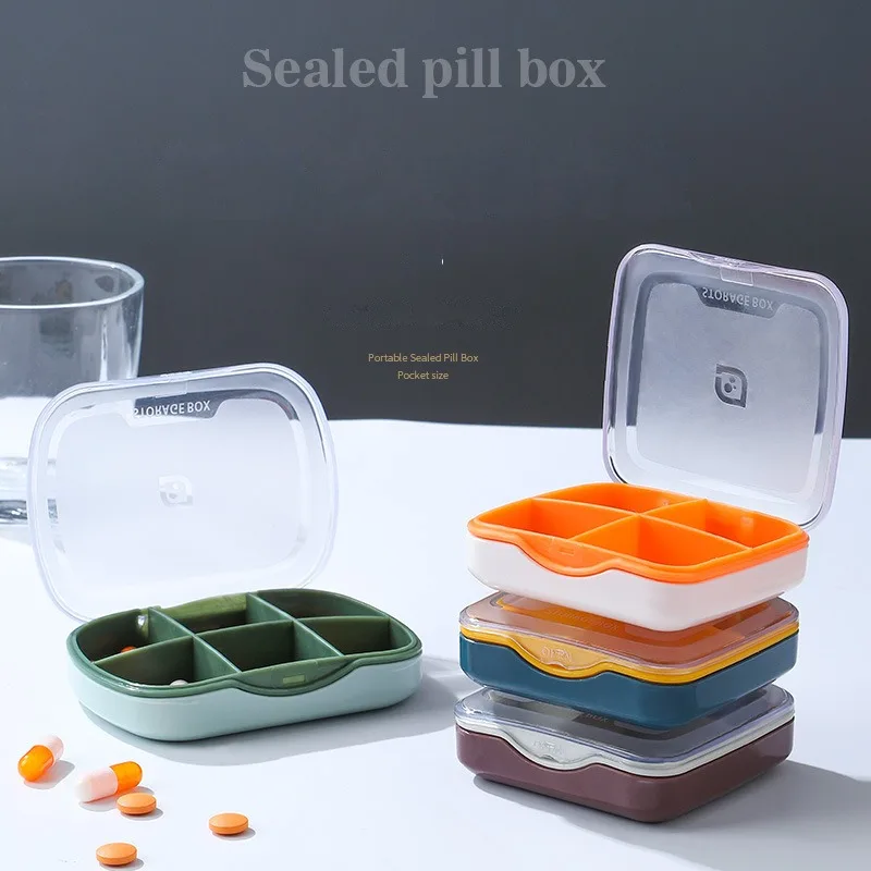 Travel Pill Container Medication Organizer - Portable Pill Case and Pill  Box for Purse - Daily Pill Organizer - Moisture Proof Vitamin Holder 