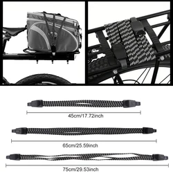 Elastic Bicycle Luggage Carrier Strap with Hooks - Mountain Bike Accessory (75cm 1pcs)