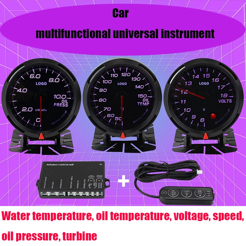 

Car Modification Instrument Turbine Oil Pressure Water Temperature Oil Temperature Voltage For Yishen Civic Controllers