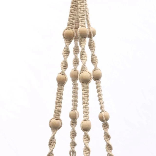 Függő Kosarak 100% Kézzel Készített Növénytartó Makrame Növény Virágcserapár Nettó Fogas A Fali Dekoráció Ültetvénye - Image 5