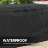 100 Gallon Resin Deck Box with cushion, Waterproof Large Outdoor Storage Box with Padlock for Patio Furniture and Gard 5