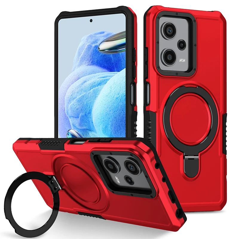 Enhanced Phone Case with Ring Stand - Durable Hard Shell Cover