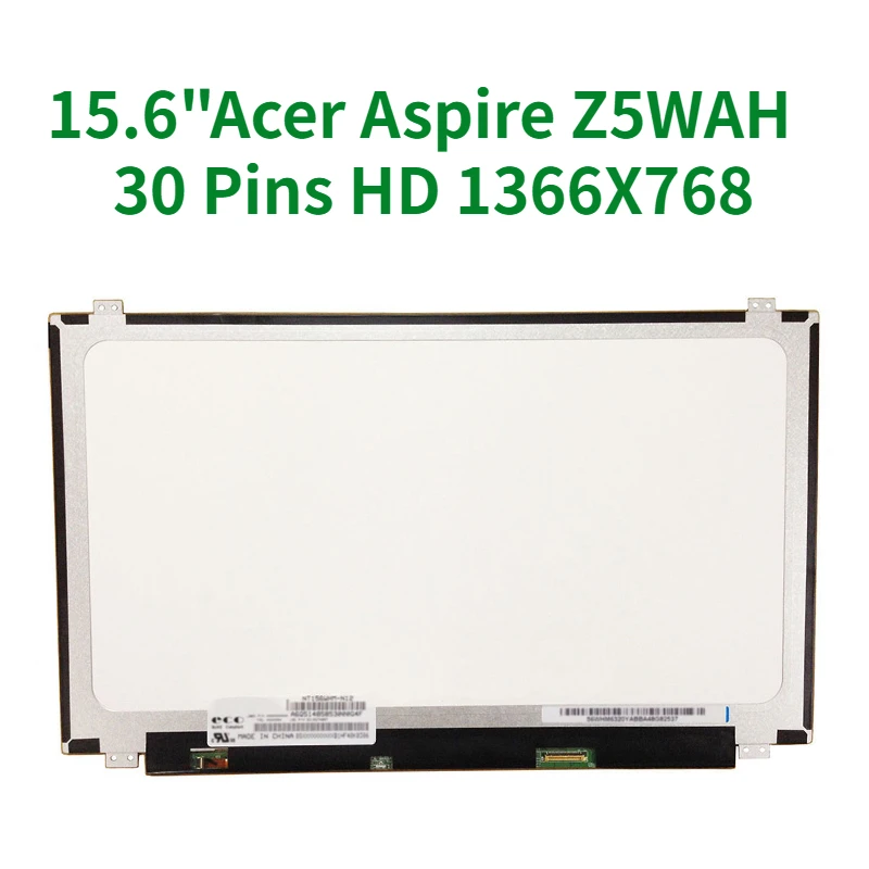 

Внешний вид 15,6 дюйма для Acer Aspire Z5WAH, не сенсорный ЖК-экран, 30 контактов, HD 1366X76, замена панели 8 дюймов
