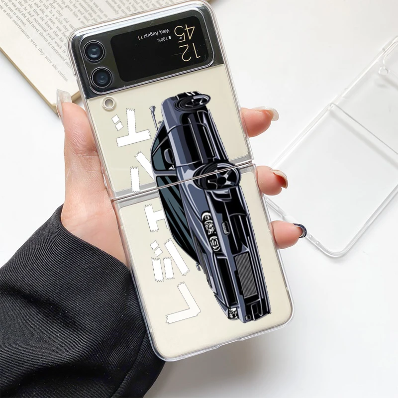 Tokyo Drift Sports Car Fashion Phone Case - Clear Hard Folding Cover Gift