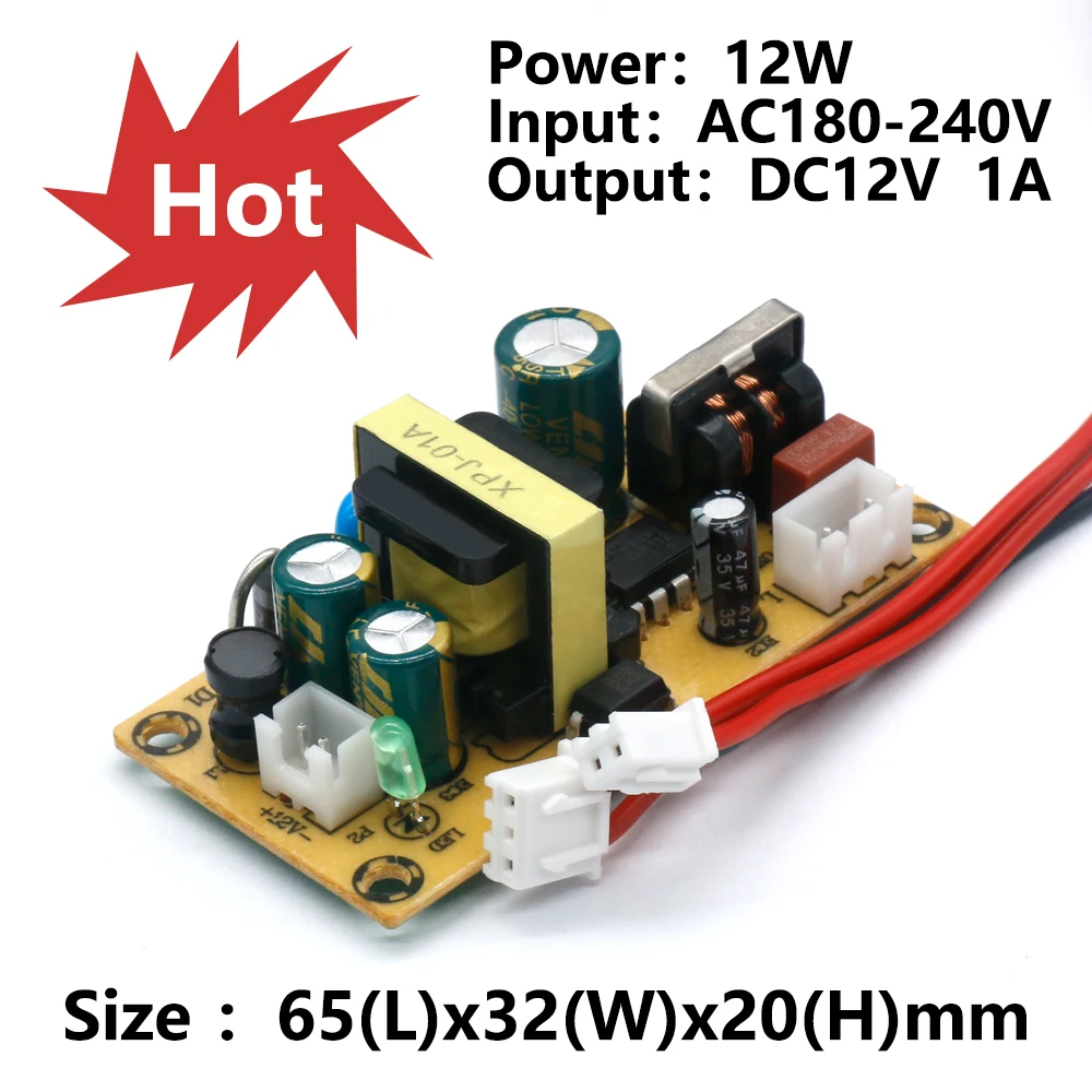12V 1A 12W  180-240V