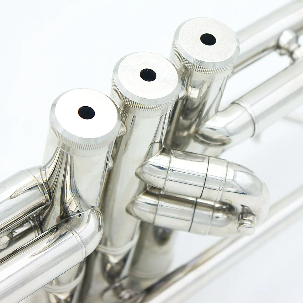 SLADE Professionelle Trompete aus Messing, musikalische Trompete, Blasinstrument mit Mundstück, Handschuh, Reinigungstuch, Riemenetui, bestes Trompeta – Detail 8