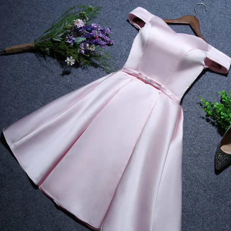 Satin Homecoming Dresses Girls Party Formal Gowns Night Short Prom Gowns Evening dresses cocktail dress