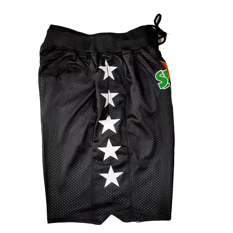 The Latest Basketball Shorts Space Jam Outdoor Sports Casual Beach Pants Ventilated Black Popular Men's Basketball Shorts