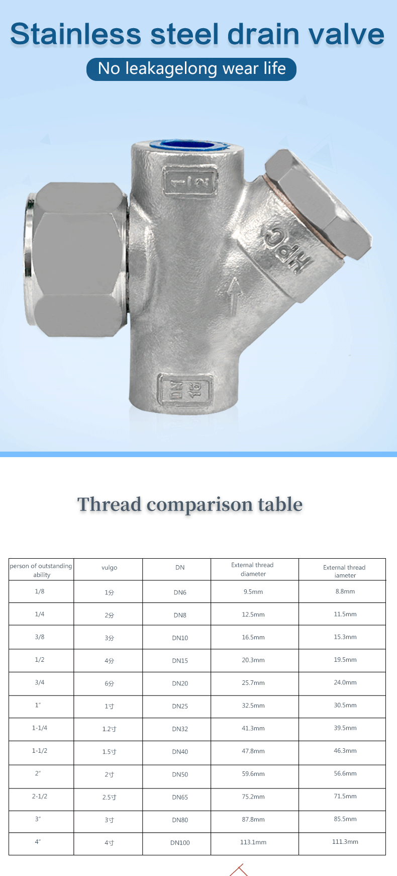 Dampfffalle Y-Typ mit Gewinde 3/4" thermodynamischer Scheibenkondensator aus Edelstahl DN20 – Detail 1