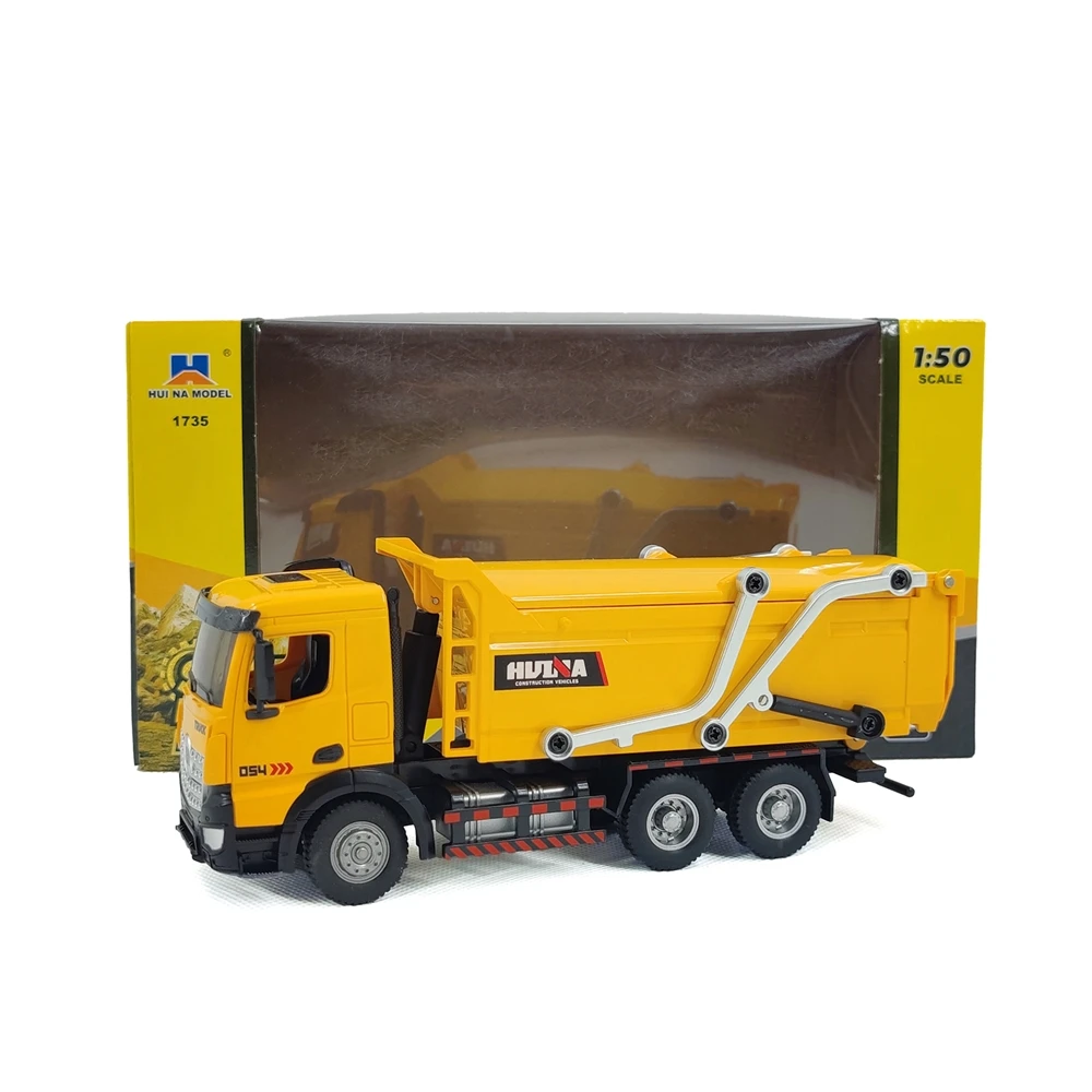 HUINA 1:50 Alloy Toys Scale Die-cast Pattern Dump truck Mixer truck Engineering Construction Model Car Toys for Boys Kids Gifts 3