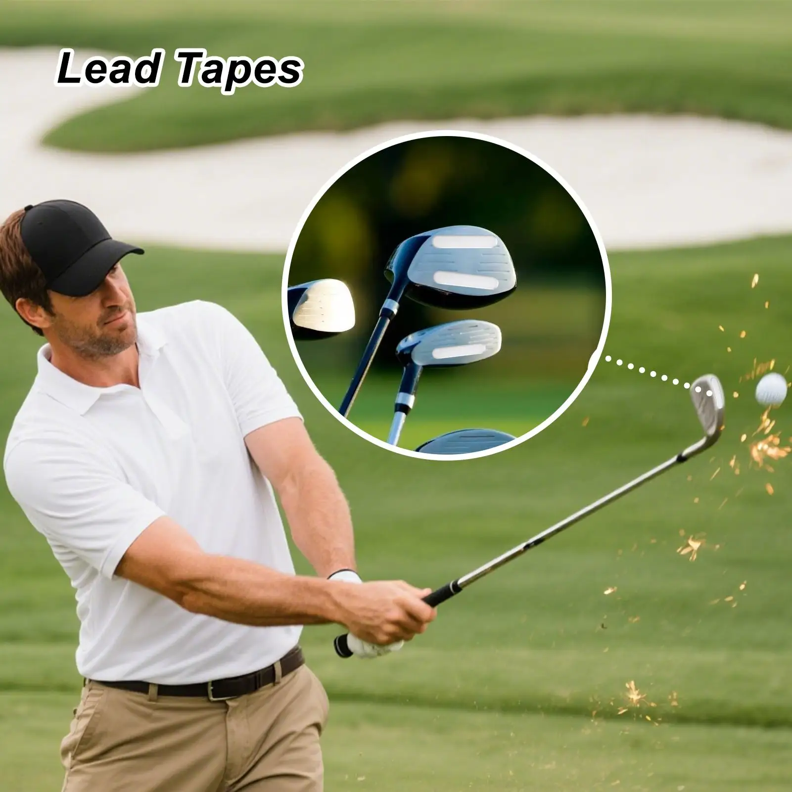 Lead Tape For Golf Clubs High Adhesive Lead Tape 10 Piece High Adhesive Equipment Club Repair Grip For Adjust Weight Swing Ball