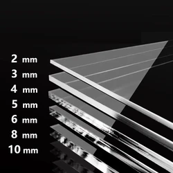 Premium Black Plexiglass Acrylic Sheet - Transparent, Durable, Multiple Thickness Options - Transparent (2mm)