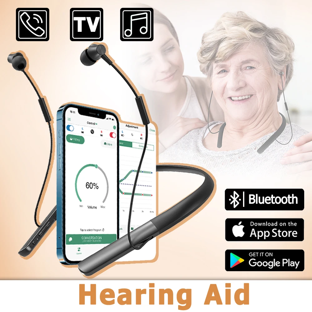 BluetoothRechargeableHearingAmplifierandAidswithAppcontrol
