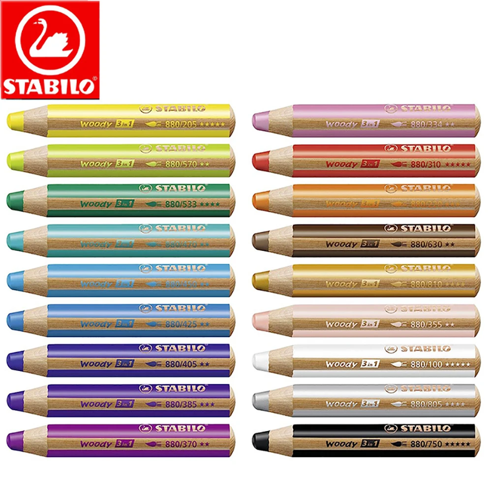 Germany STABILO 880 Crayons Industrial Marker Coloring Stone Tire Wood Marker Washable Safe Non-toxic Art Supplies Stationery