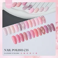 Collection de vernis gel rose Vendeeni à haute pigmentation, 24 couleurs, 15 ml, gel UV, sans TPO, sans HEMA, ensemble de vernis à ongles en gel personnalisé OEM 2