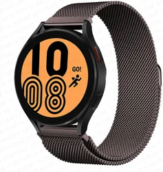 Milanese Loop Stainless Steel Watch Strap Bracelet, 20mm/22mm for Galaxy 4-4 Classic (Coffee)
