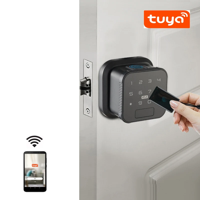 

Tuya APP WiFi Remote Control Smart Fingerprint Password Code Card Single Latch Lock