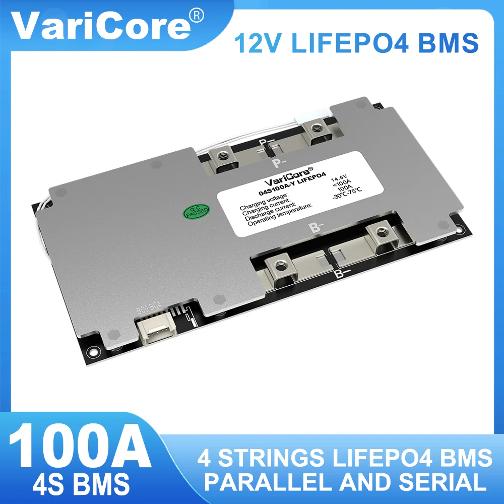 VariCore 리튬 배터리 보호 보드, 자동차 시동 전원 밸런스, 4S, 12V, 100A, BMS, LifePo4