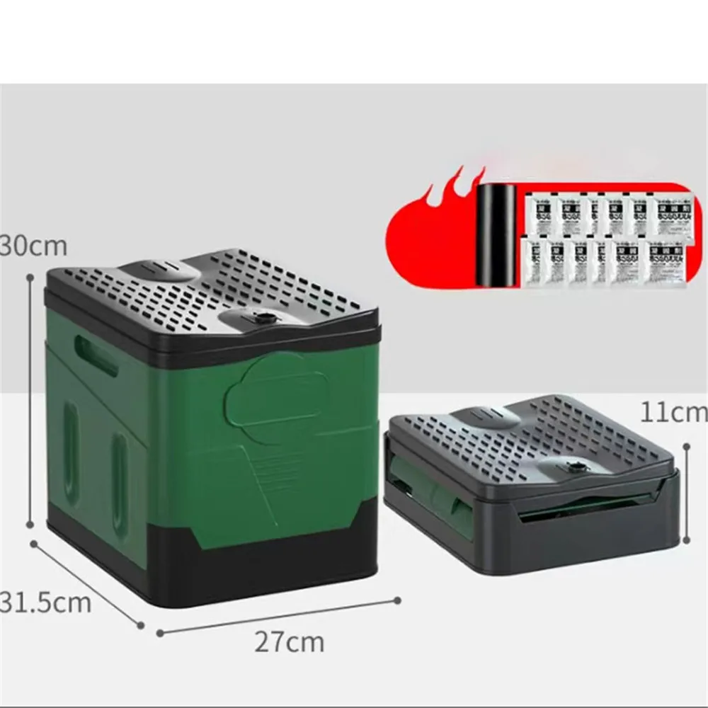 Portable Outdoor Folding Toilet Car Travel Emergency Integrated Toilet Self-driving Tour Outdoor Camping ABS Material