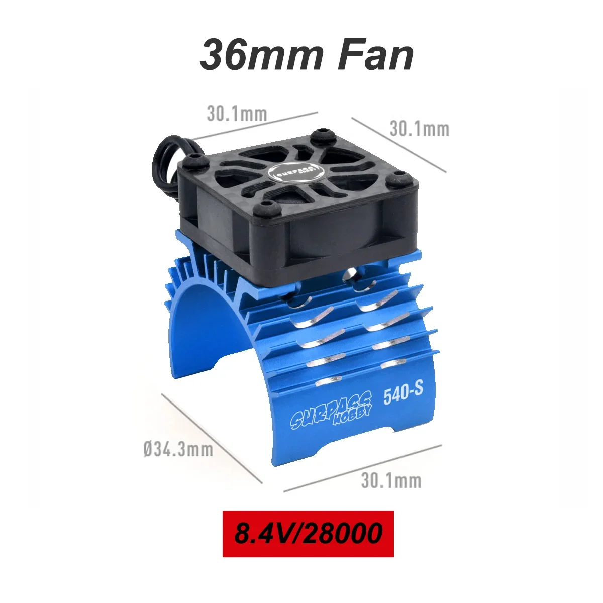 High-Performance Metal Heat Sink with Cooling Fan for RC Car Brushless Motors
