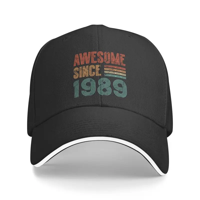 

Custom Awesome Since Born In 1989 Baseball Cap Women Men Breathable Dad Hat Sports