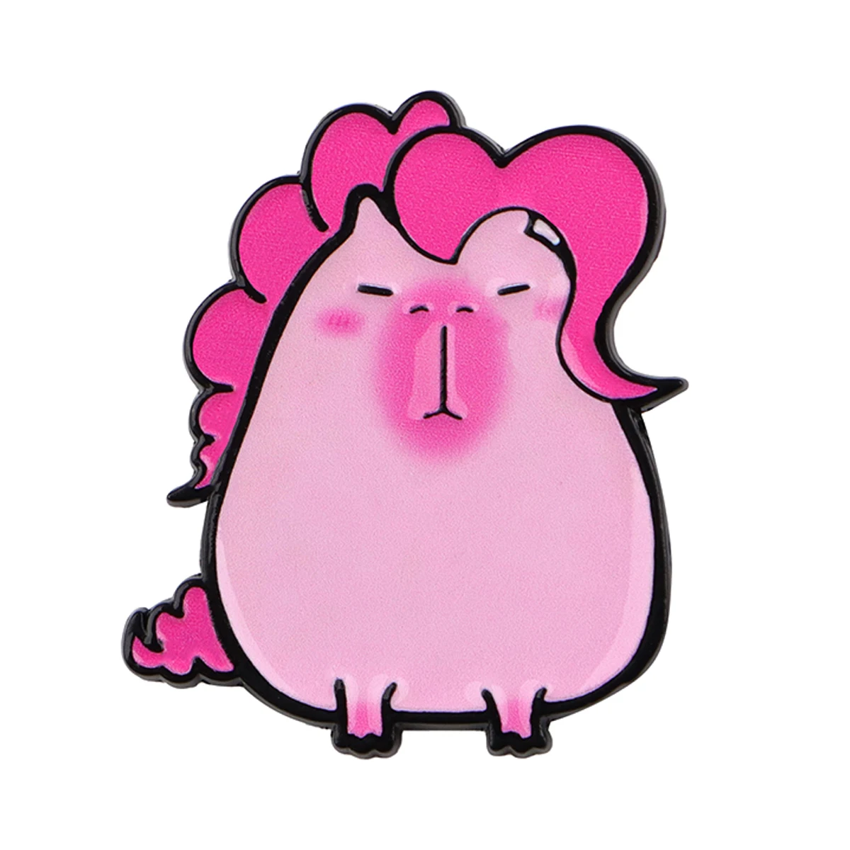 Adorable Capybara Enamel Pin – Whimsical Animal Lapel Badge for Backpacks, Clothing, and Fashion Accessories